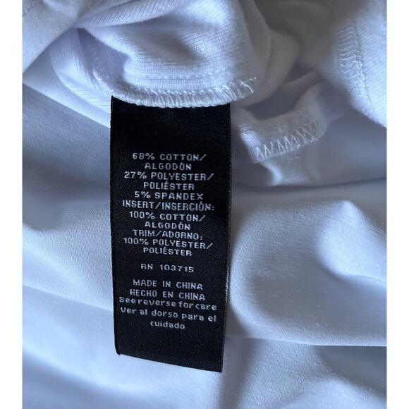 Zac & Rachel Womens Large White Button Up Shirt Crochet Sleeve Collared Blouse - Picture 8 of 9